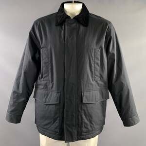 JW ANDERSON Size L Navy Cotton &  Nylon Zip Up Coat